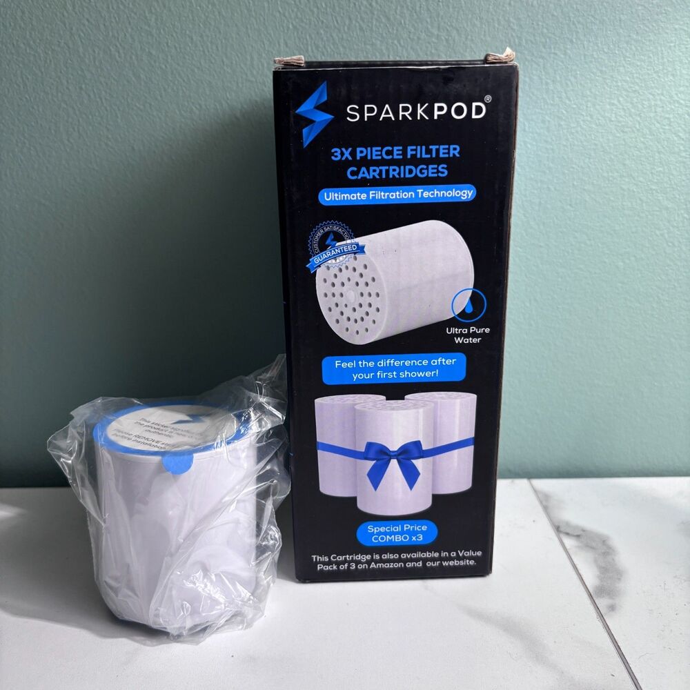 SparkPod  4-Pack Replacement Cartridges For SparkPod Shower Head New
